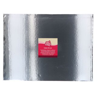 FunCakes Cake Drum Oblong 40x30cm Silver 20mm