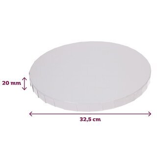 FunCakes Cake Drum Round �32,5cm White 20mm