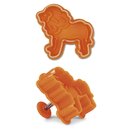 Stadter  Cookie cutter with stamp and ejector Lion 5,5 cm