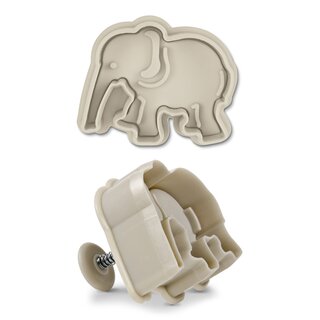 Stadter  Cookie cutter with stamp and ejector Elephant 5,5 cm