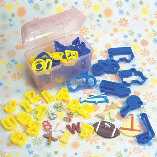 Stadter  Cookie cutter with stamp Creative box 3?8 cm Set, 53 parts
