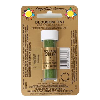 Sugarflair Blossom Tint - essbare Puderfarbe - Farbe: FOLIAGE GREEN 2g