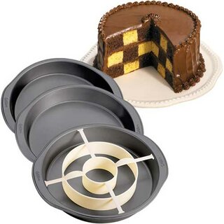 Wilton Checkerboard Round Cake Set/4