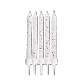Stadter  Candles Birthday 7,5 cm with holder 10 pieces