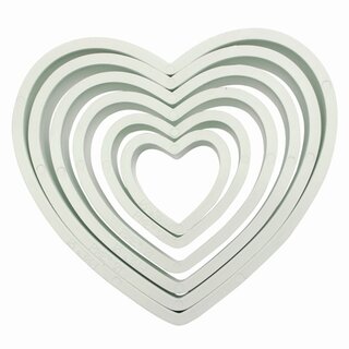 PME Plastic Cutter Heart Set/6