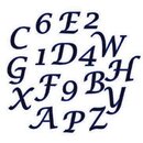 FMM Alphabet & Numbers tappits Upper Case SCRIPT Italic