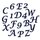 FMM Alphabet & Numbers tappits Upper Case SCRIPT Italic